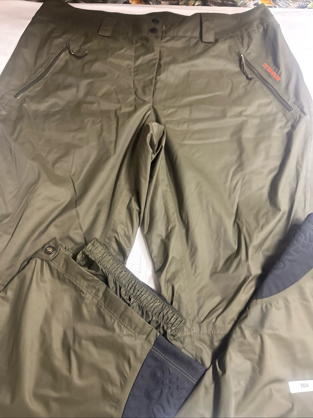 Women’s Olive Green Waterproof Shell Pants